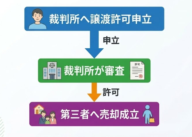 譲渡許可制度フロー