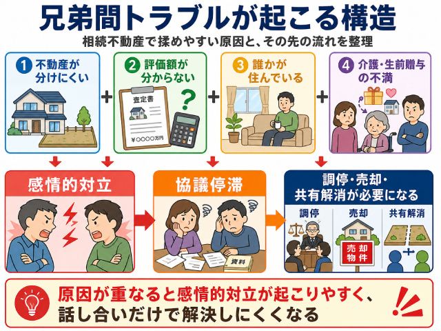 相続不動産 兄弟 揉める