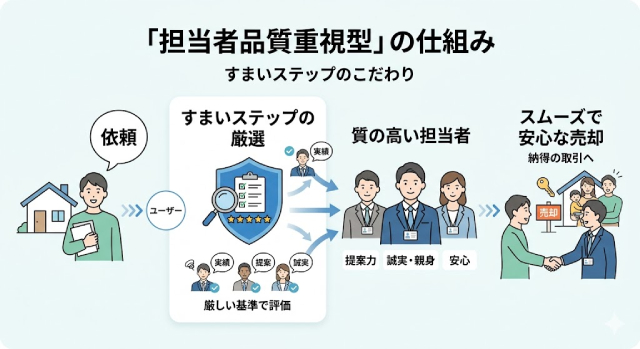 「担当者品質重視型とは何か」を示す簡易図