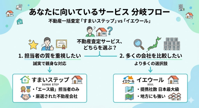 あなたに向いているサービス分岐フロー