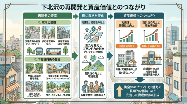 下北沢の再開発と資産価値とのつながり