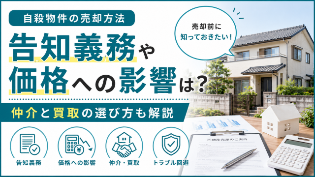 自殺物件の売却方法は？告知義務・価格への影響・仲介と買取の選び方を 