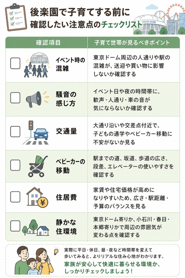 後楽園で子育てする前に確認したい注意点のチェックリスト