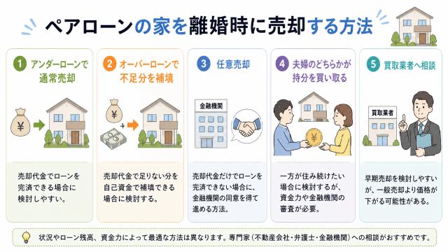 ペアローンの家を離婚時に売却する方法