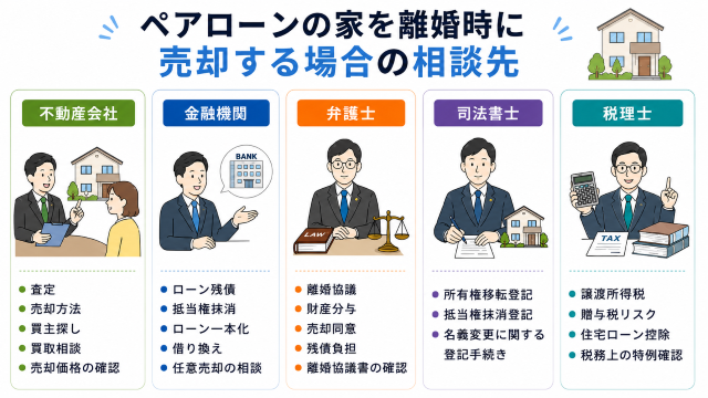ペアローンの家を離婚時に売却する場合の相談先