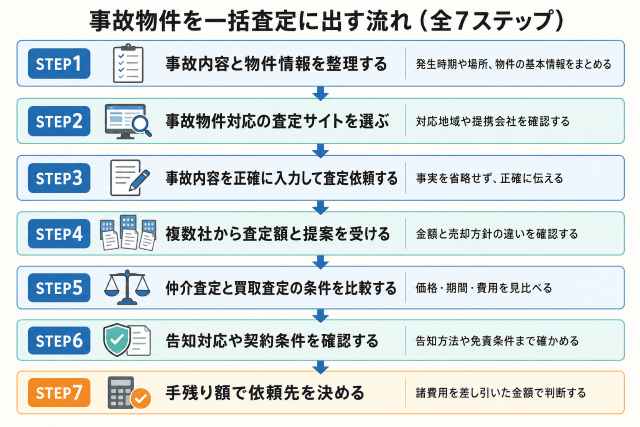 事故物件 一括査定 流れ
