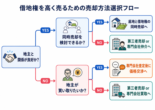 借地権 高く 売る 方法 売却方法選択フロー