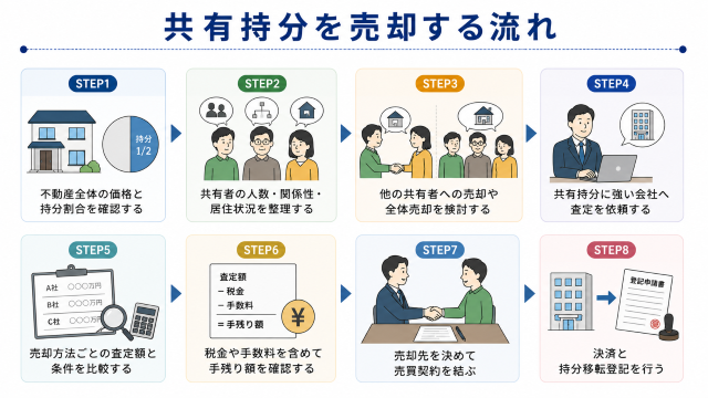 共有持分を売却する流れ