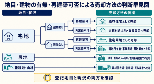 市街化調整区域 不動産 売却 判断早見図