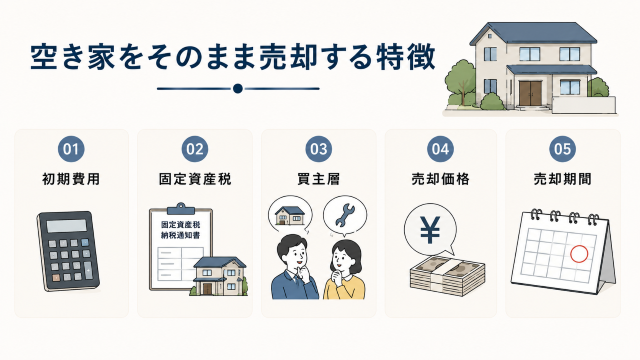 空き家 売却 流れで空き家をそのまま売却する特徴