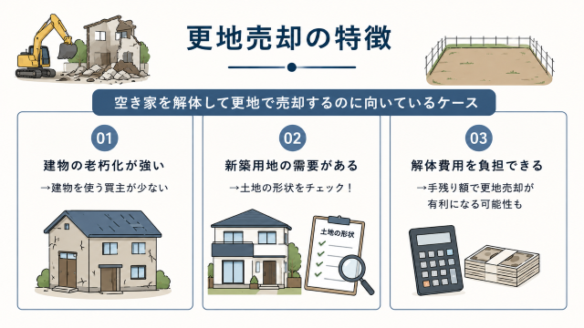 空き家 売却 流れで知っておきたい更地売却の特徴