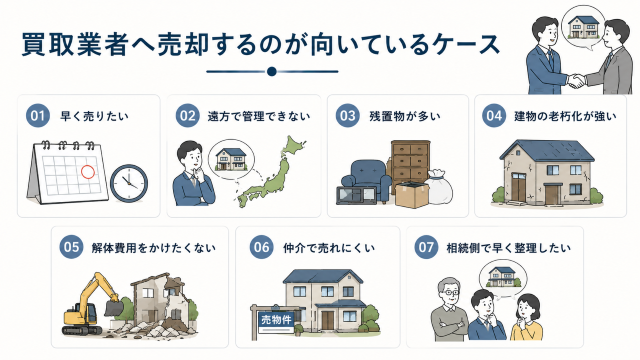 空き家 売却 流れの空き家を買取業者へ売却する特徴