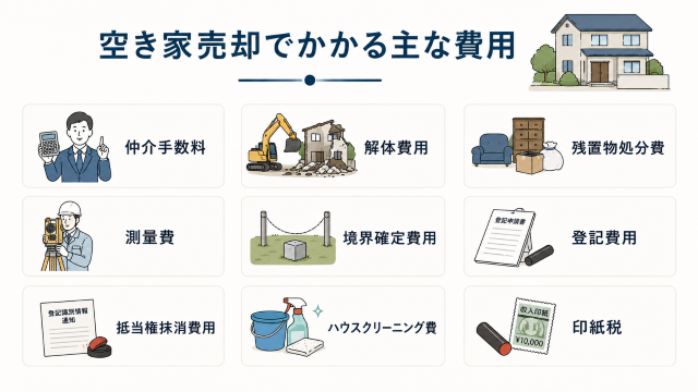 空き家 売却 流れで知っておきたい空き家売却でかかる主な費用