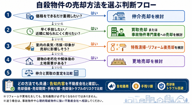 自殺物件 売却 方法 判断